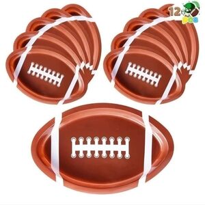 Football Shaped Party Plates - Brown